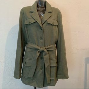 Wool Safari Jacket with Satin Lining